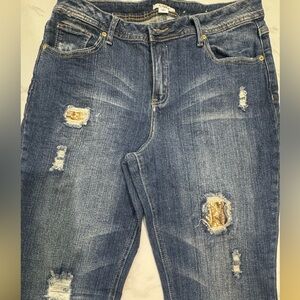 Cato Blue Distressed Boyfriend Jeans